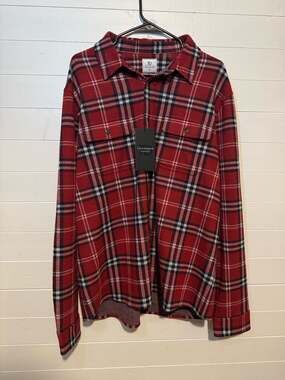 7Diamonds Generation 4-Way Stretch Red Plaid Flannel Shirt XL